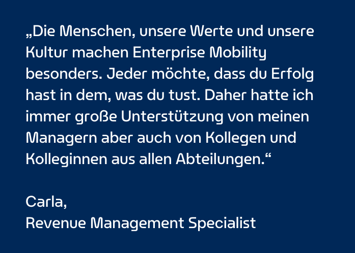 Enterprise Mobility-Mitarbeiter – Vom dualen Studenten in München zum Head Office in London – Zitat aus dem Blog.