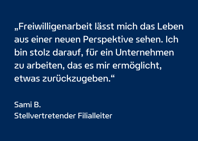 Ein Enterprise Mobility Teammitglied engagiert sich ehrenamtlich