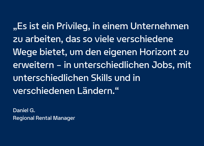 Zitat von Daniel G. bei Enterprise Mobility über seine internationale Karriere.