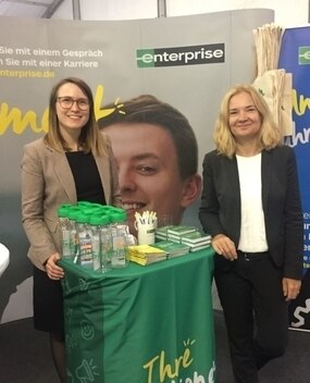 Employees at a career fair