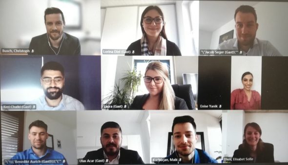 Group of 10 people on Zoom Meeting